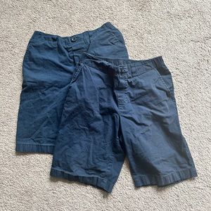 Children’s Place navy chino shorts school uniform 2 pairs size 12 Husky